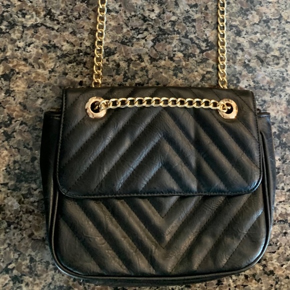 Jeane & Jax Black Vegan Leather Quilted bag - Picture 2 of 6